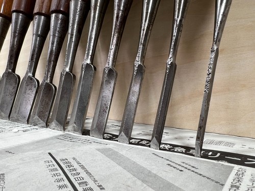 Vintage Japanese Chisel 10set Nomi /Hand Plane Saw Iron Hammer Hand Tool/d51 - Picture 21 of 24