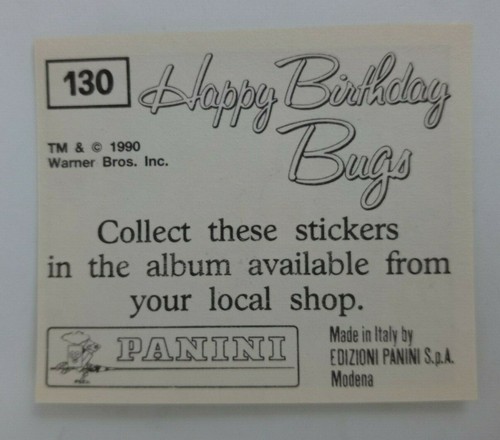 1990 Panini Happy Birthday Bugs (Pick Your Sticker) - Picture 195 of 343