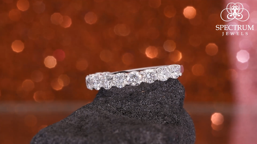0.91 Ct Lab Grown CVD Round Diamond Ring 14k White Solid Gold Wedding Jewelry - Video 1 of 1