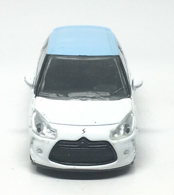 Norev Citroen DS3 White with Blue Roof (Black Stripes Side) 1/64