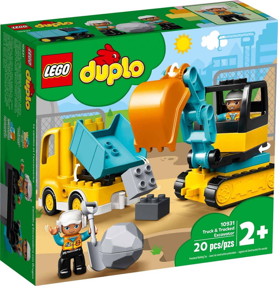 LEGO DUPLO (10931) Truck & Tracked Excavator - 20 pcs - Preschool