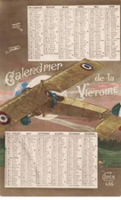 Aviation #DC51288 Airplane World War I Calendar 1917 Of Victory
