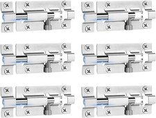 6 Pack Slide Lock, Premium Barrel Bolt Latch, Thickened Door Bolt Lock, 3 Inch