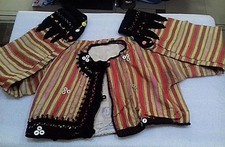 VINTAGE OLD ALBANIAN WOMEN TRADITIONAL WAIST COAT-FOLK-JELEK-MATI AREA-60 YEARS