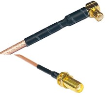 RG316 MCX MALE ANGLE to SMA Female Long RF Cable Rapid-SHIP LOT
