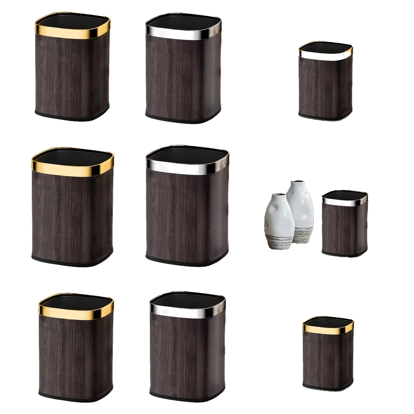 Hogar contemporáneo botes de basura y papeleras