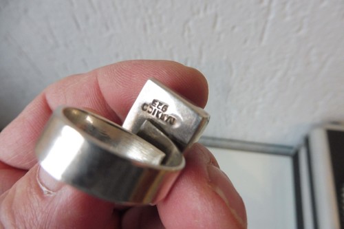 Silberring , 925 Silber mit eingegossenen Pflanzen , ausgefallener , alter Ring - Bild 5 von 7