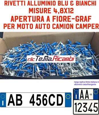 Kit 4 Rivetti Per Targa 50cc - Bianchi, Per Scooter E Moto, Fissaggio Sicuro - Foto 9