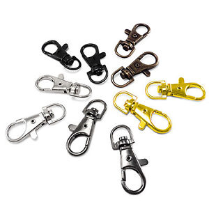 Lobster Swivel Clasps Clips Bag Key Ring Hook Findings chain Keychain 37 mm 