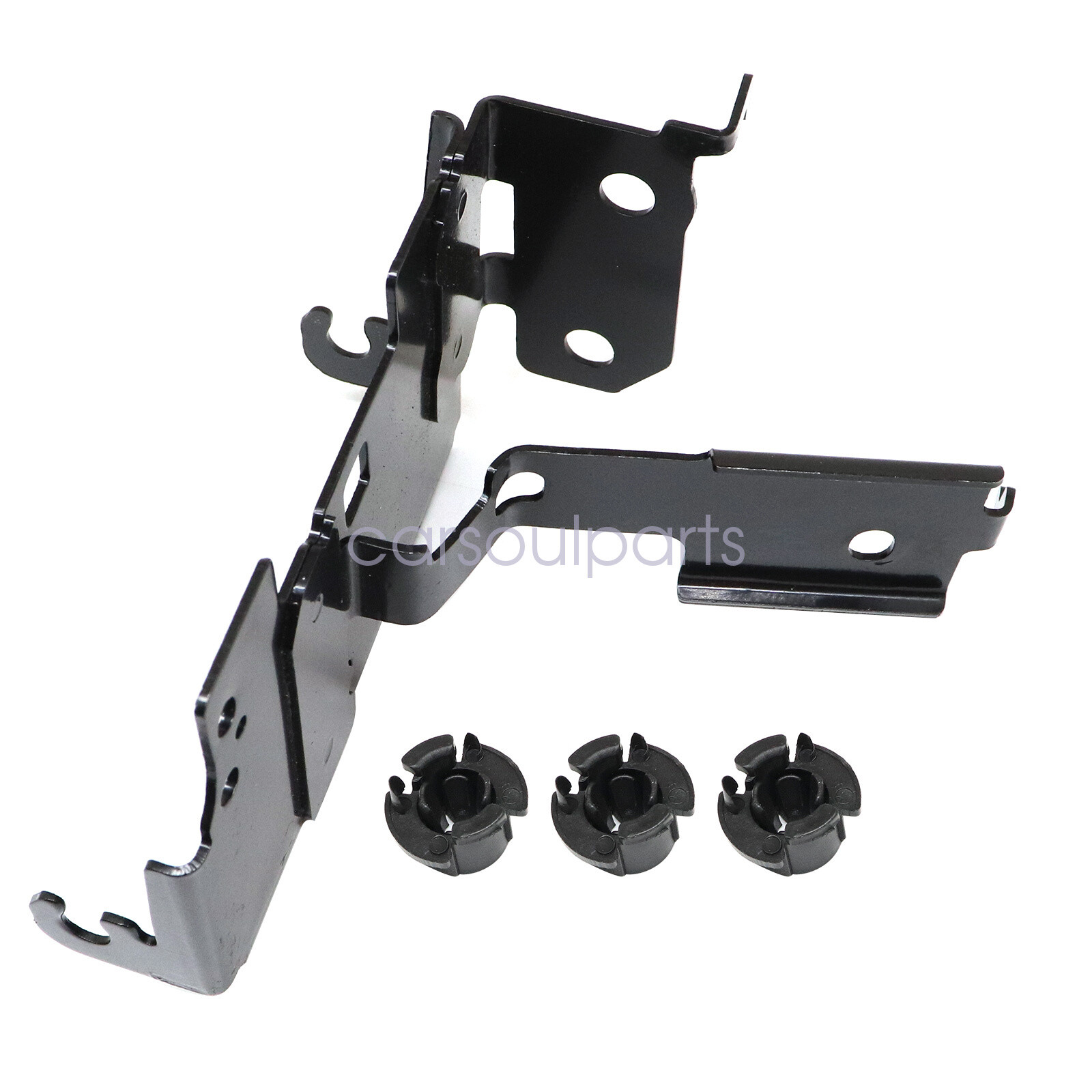 Radar Bracket + 3x Mounting Clip Fit For 2016-2018 Honda Civic 1.5L 2.0L Black