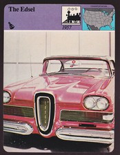 THE EDSEL CAR Ford Motor Co. 1957-1958 Flop Photo 1979 STORY OF AMERICA CARD
