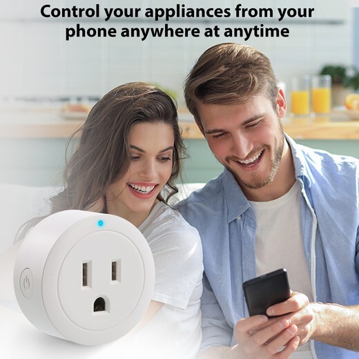 Alternate view of Smart Plug, Mini Smart Wifi Outlet Alexa, Google Assistant 2/pk