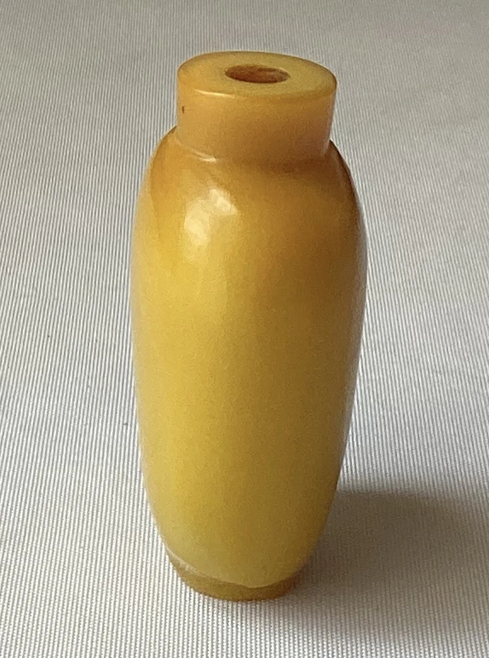 Antigua botella de tabaco china de vidrio de Pekín de finales de la dinastía Qing, (sin tapón) Foto 4 de 4