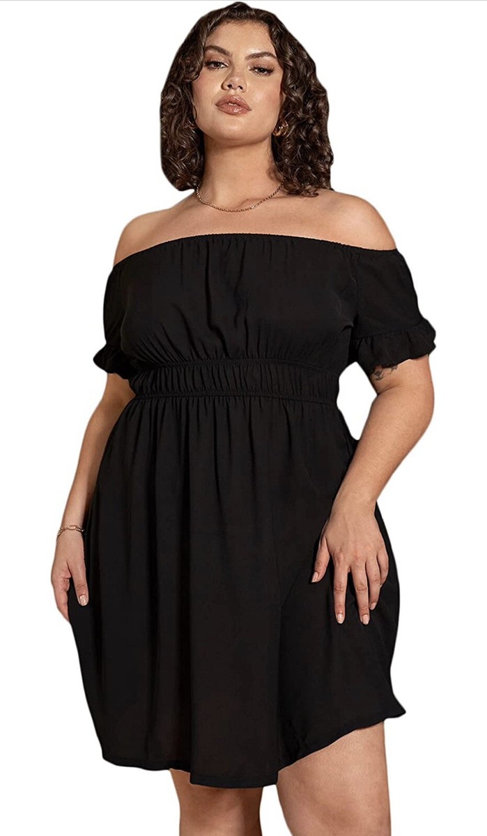 a line mini dress plus size Flirla Plus Size Spaghetti Strap Floral Tie-Up A-Line Mini Dress