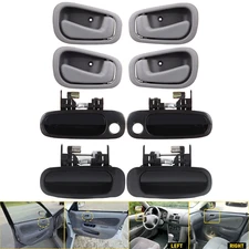 Outside & Inside Door Handle BLACK/GRAY fits for 98-02 TOYOTA COROLLA 8 Set