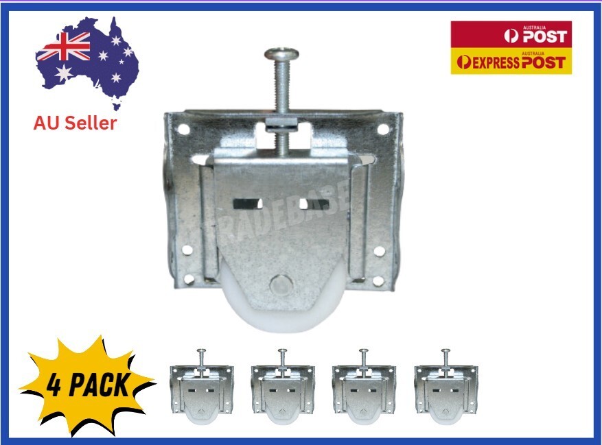 Sliding Wardrobe Robe Door Roller Wheel Cupboard Wheels Screen Glass 4Pack-image