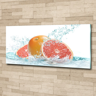 Wandbild aus Plexiglas  Druck auf Acryl 125x50 Essen & Getränke Grapefruit