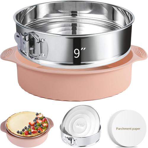 9 Inch Springform Pan - Nonstick Leakproof 304 Stainless Steel Springform Cake P