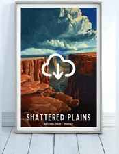 Shattered Plains National Park Poster, Printable Wall Art, Home Decor, Nature