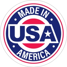 12 Pack Made In USA America Circle Bumper Stickers