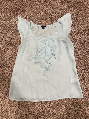 Mint Green Ruffles Blouse Sz 