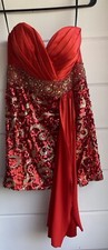RJ Crush Red Sequence Prom Dress Size 8
