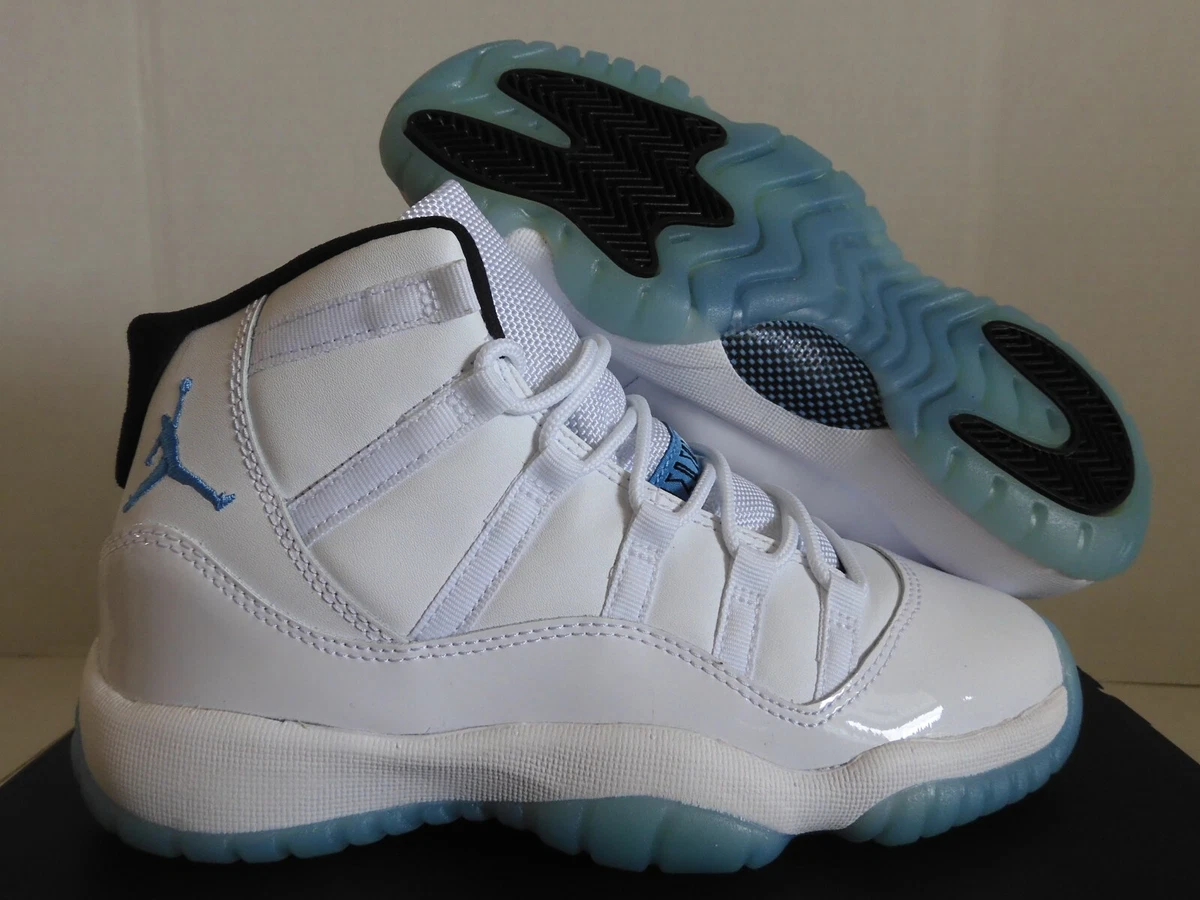 NIKE AIR JORDAN 11 RETRO BG WHITE-LEGEND BLUE SZ 5.5Y-WOMENS SZ 7  [378038-117] | eBay