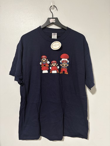 Vintage Super Mario Shirt Mens 2XL 2002 Nintendo Power Up Mushroom Gaming Tee