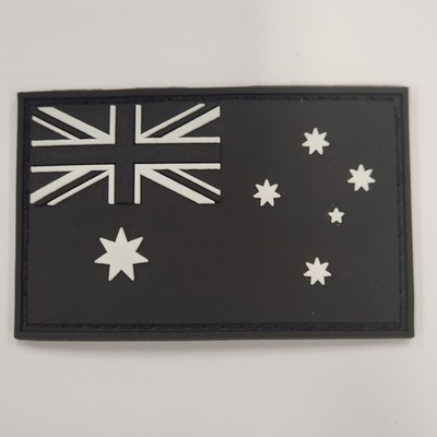 AUSTRALIAN FLAG Hook and Loop Patch Badge Rubber PVC 3D Morale