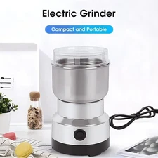 Electric Coffee Bean Grinder Nut Seed Grind Spice Crusher Mill Blender / Silver