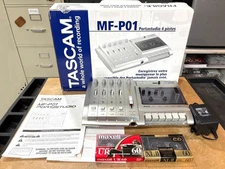 Tascam MF-P01 Analog 4 Track Recorder, Box, Manual, PS-P2 Pwr Supply & New Tapes