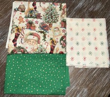 Cuts Of Fabric, Green Stars 44 x27 , Cream Stars 44 x72 , Christmas 44 x72