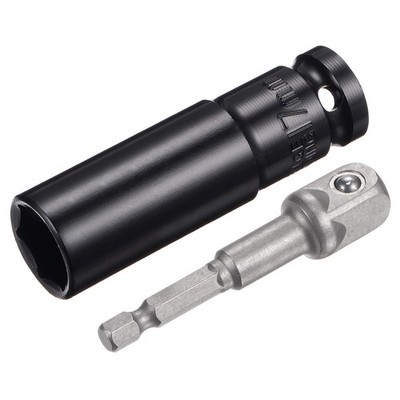 Zubehörset für 1/2'' Steckschlüssel 17mm Tiefer Stecknuss 3'' Länge 1/4'' Adapter