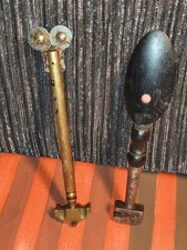 Alter Antiker Glasschneider 19 Messing Set Jahrhundert Diamantspitze Rarität 