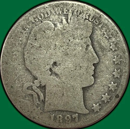 1897-O Barber Half Dollar Almost Good AG Coin #36422
