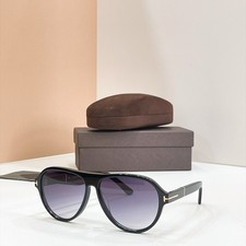 TOM FORD TF1080 Black Pilot Sunglasses Purple Gradient Lens 59-13-145
