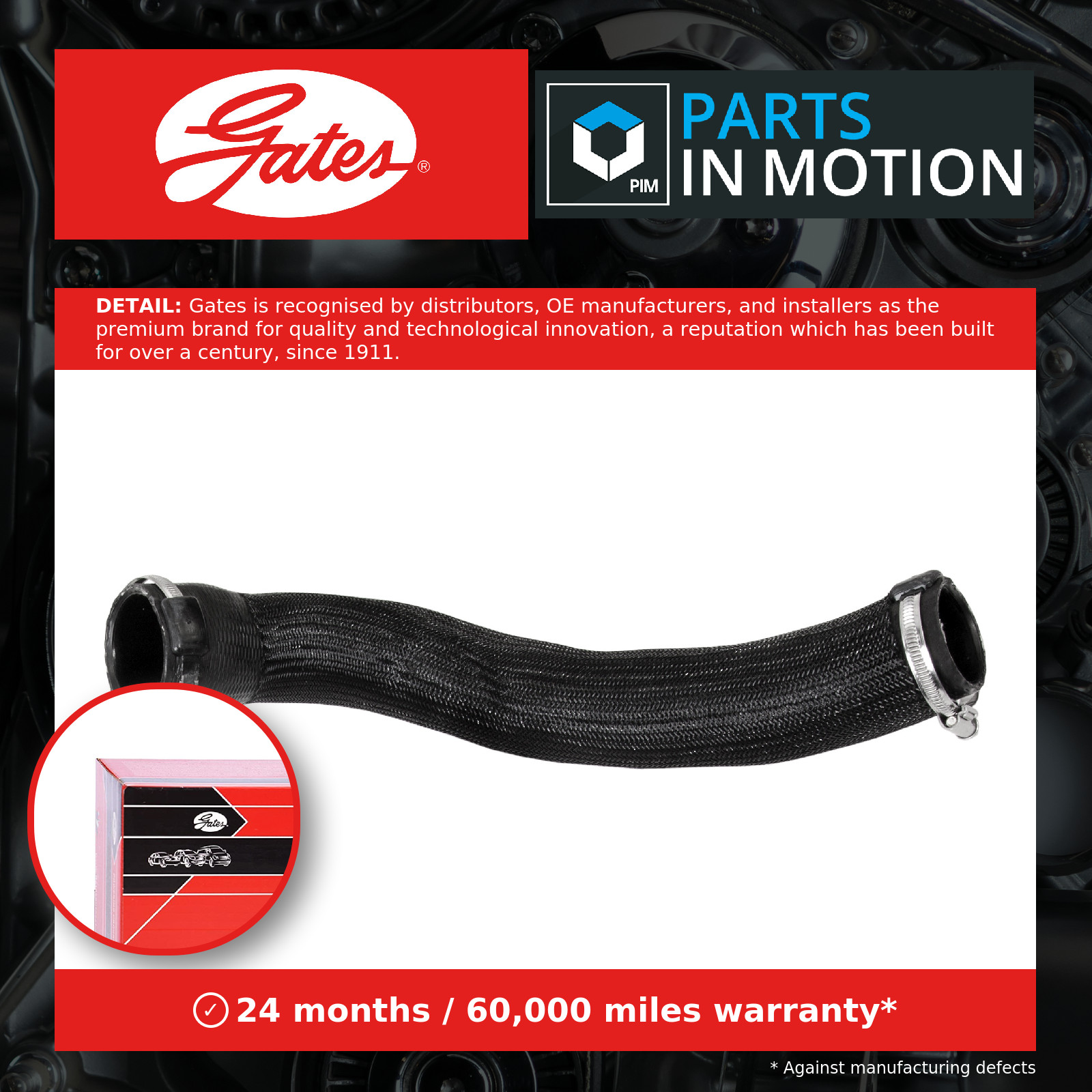 Turbo Hose 09-0594 Gates Charger 0382AS 417710594 Genuine Top Quality Guaranteed