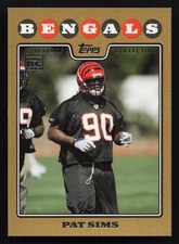 2008 Topps #396 Pat Sims Gold #/2008