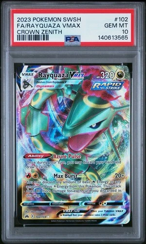 Pokémon Rayquaza VMAX 102/159 Crown Zenith Holo PSA 10
