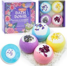  Free Duty Tax Bath Bombs for Women Relaxing-4 Natural and Organic Bath Bom