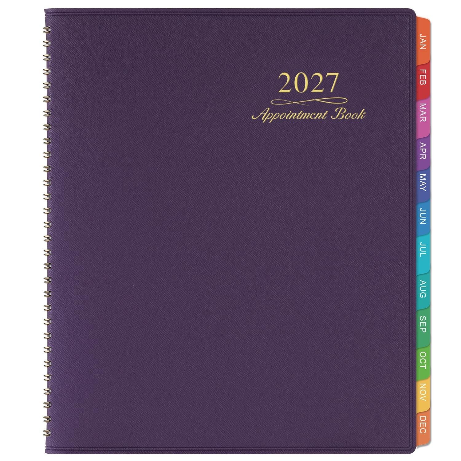Appointment Book/Planner 2027 - Weekly 8.5 inches X 11 inches, purple