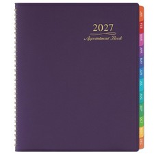 Appointment Book/Planner 2027 - Weekly 8.5 inches X 11 inches, purple