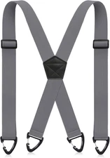 X Back Hidden Suspender 1.5 Inches Under Clothing Heavy Duty Work Suspenders for