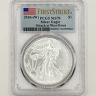 2026 (W) $1 American Silver Eagle PCGS MS70 FS Flag Label