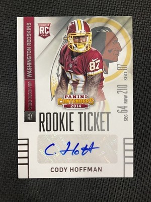 2014 Panini Contenders #115 Cody Hoffman Redskins Rookie Ticket RC AUTO
