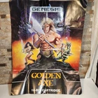 Vintage Sega Genesis Golden Axe Promotional Poster 16-Bit Cartridge Double Sided