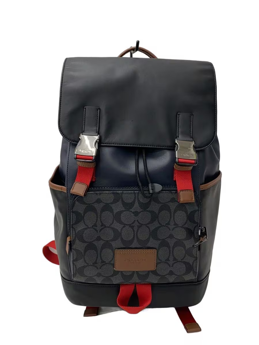 COACH Backpack Leather BLK Solid C4139 Trackback … - image 1