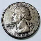 1964 Washington Silver Quarter Circulated 90% Silver #5941
