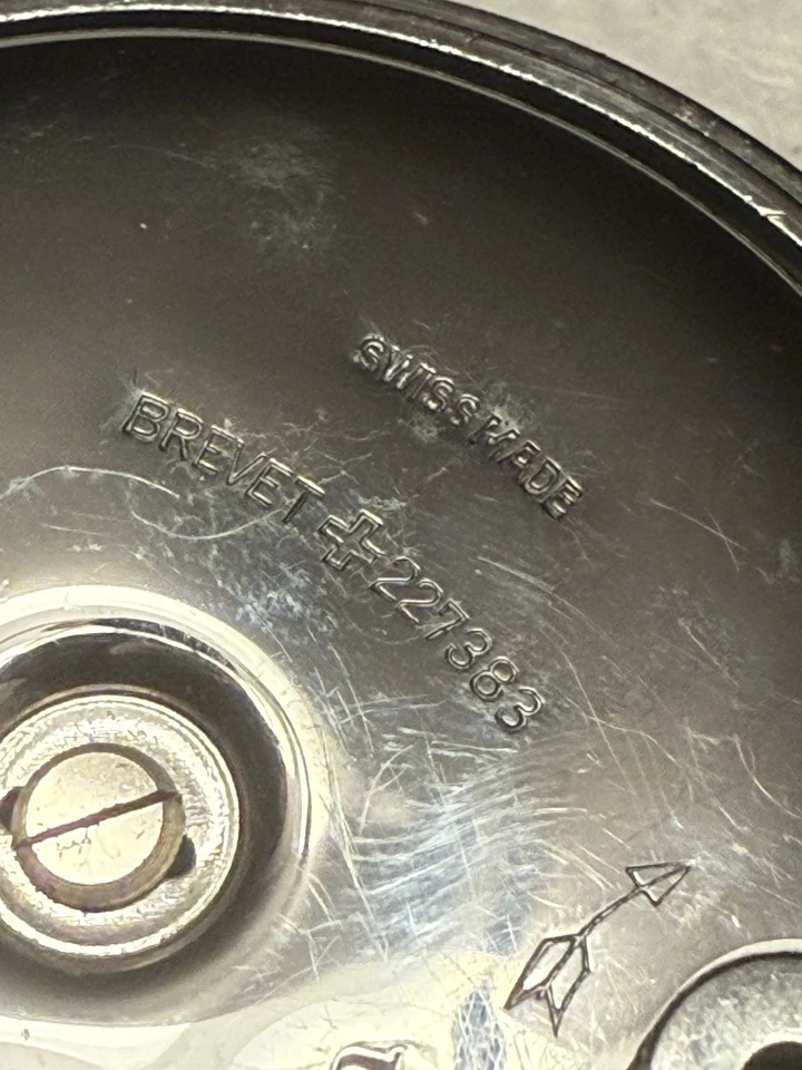 Antiguo RELOJ DE VIAJE DE BOLSILLO CHESTERFIELD / BREVET Swiss Runs Foto 3 de 4