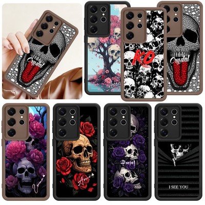 Spooky Skull Phone Cover For Samsung Galaxy S25 Ultra S26+ A17 Personalized Case